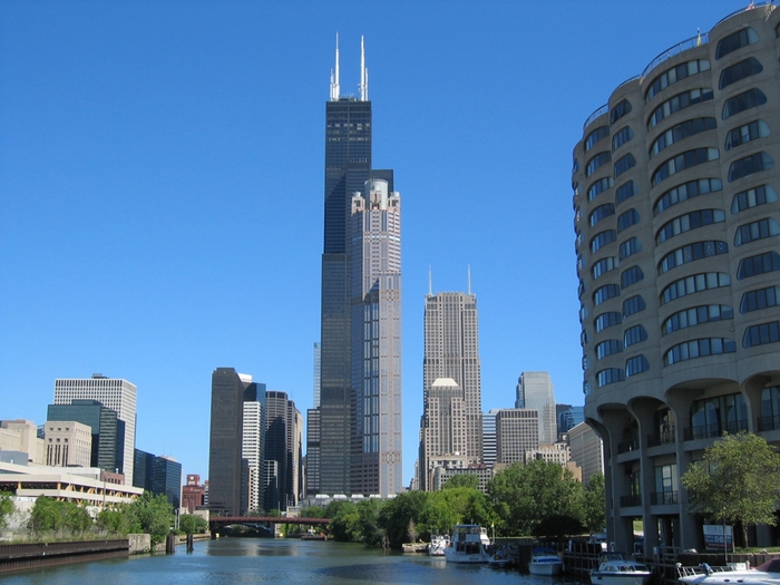 страны архитектура море Уиллис-тауэр Чикаго США без смс