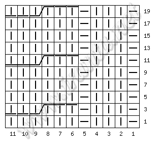 Схема узора Косы. Рапп 11 п (317x286, 14Kb)