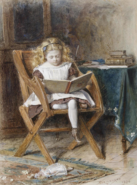 George_Goodwin_Kilburne_The_new_book_1870 (521x700, 82Kb)