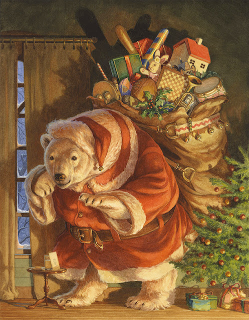 Polar Bear Santa Claus FB (497x640, 483Kb)