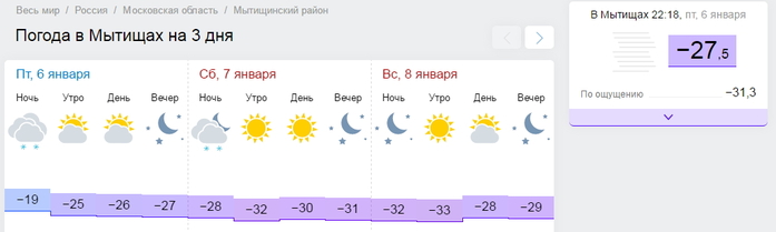 Погода мытищи на 10 дней