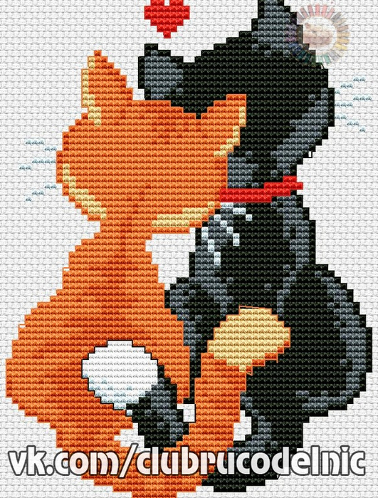 Cats in love (531x700, 544Kb)