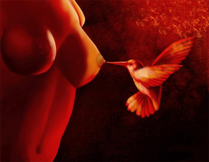 Red Dreams - Brita Seifert 1963 - Dutch Surrealist painter - Tutt'Art@ - (67) (700x543, 294Kb)