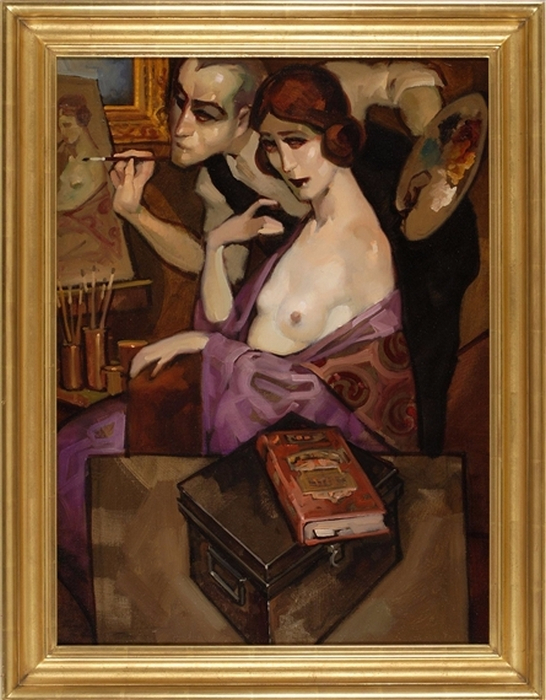 Juarez Machado - Caixa de Segredos (Box of Secrets) depicting an artist and his model (546x700, 398Kb)