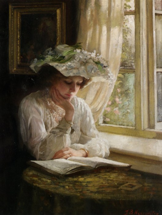 Kennington_Thomas_Benjamin_Lady_Reading_By_a_Window_Oil_on_Canvas-huge (529x700, 71Kb)