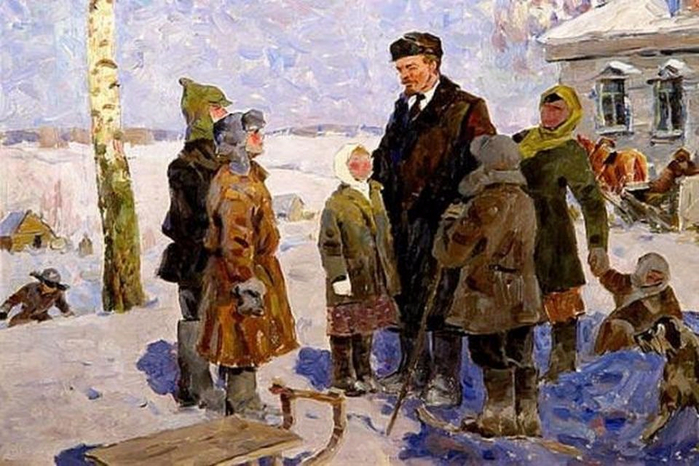 Ленин и дети картина