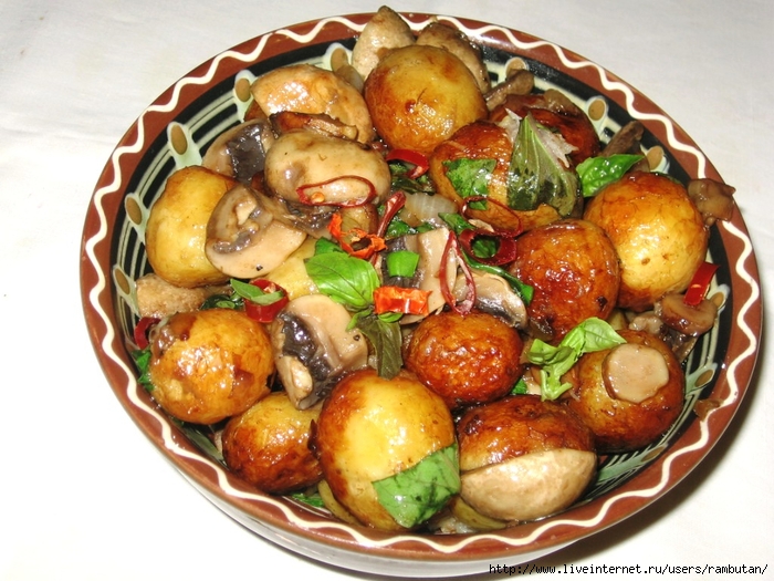Рецепт свежие шампиньоны с картошкой
