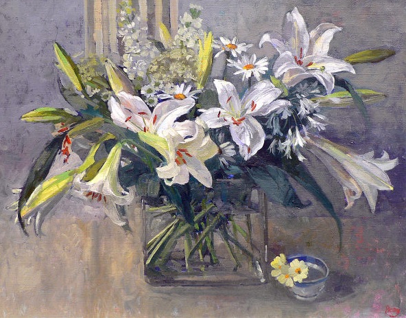 Lilies and Primroses (592x463, 166Kb)