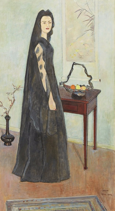      (Portrait of the lady in black dress) (382x700, 284Kb)