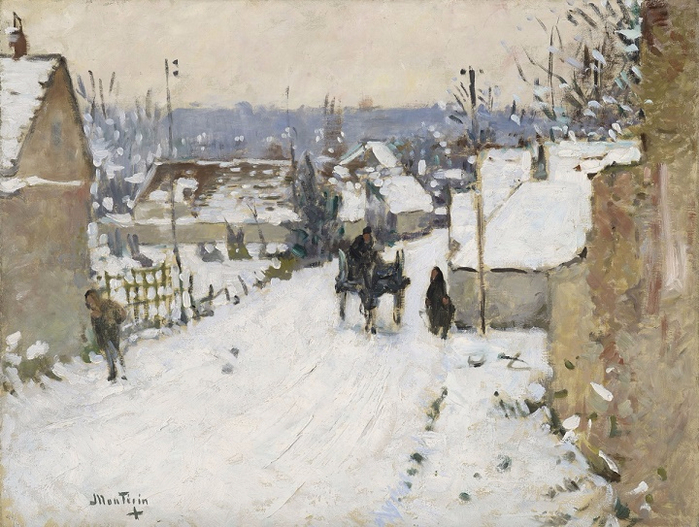 View of Village with Snow (700x527, 423Kb)