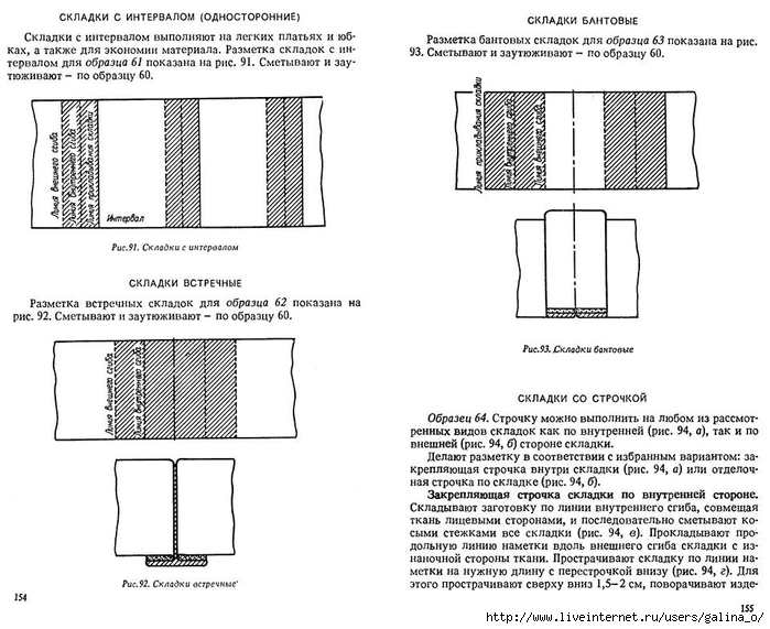 Бантовые складки схема