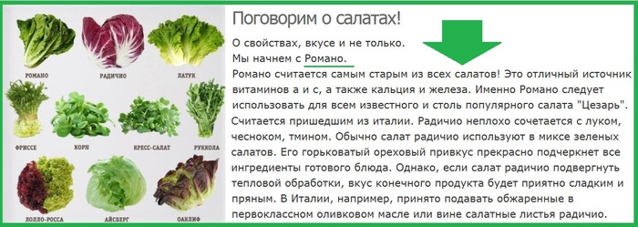 Если вы разговариваете с салатами