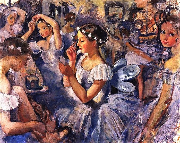 Девочки-сильфиды (Балет  Шопениана)   1924 (700x555, 213Kb)