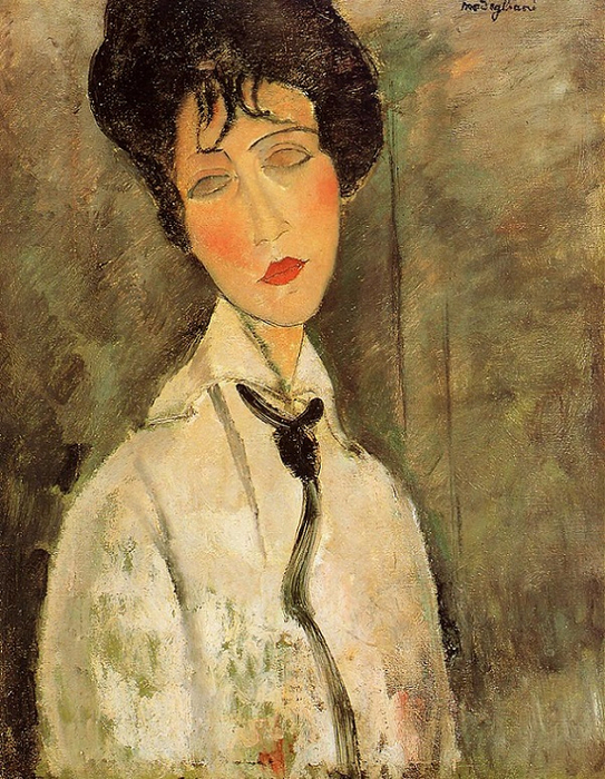 Portrait of a Woman in a Black Tie 1917 (543x700, 501Kb)
