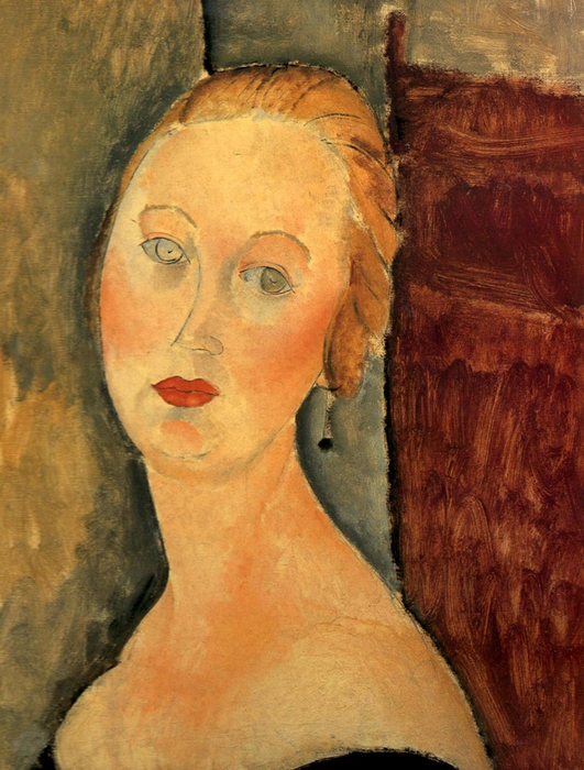 Amedeo Modigliani Germaine Survage with Earrings, 1918 (531x700, 428Kb)