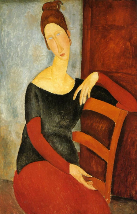 Portrait of Jeanne Hebuterne, 1919. (448x700, 347Kb)