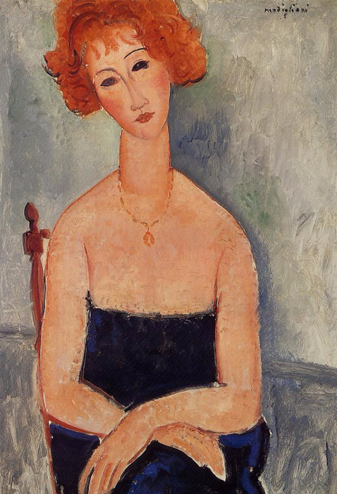 Redheaded woman wearing a pendant (478x700, 381Kb)