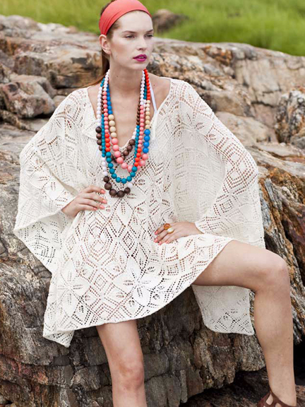 Lace Poncho Vogue Knitting Spring Summer 2011 (432x576, 333Kb)