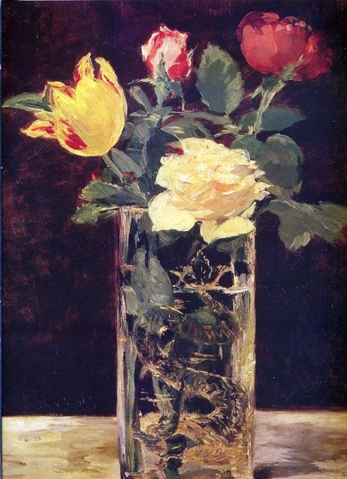 Edouard Manet  оза и тюльпаны 1882 (507x700, 481Kb)