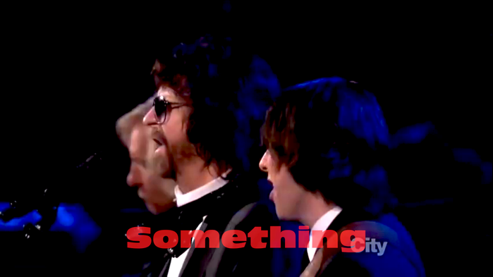 Jeff Lynne, Dhani Harrison and Joe Walsh Something (Live 2014) (2) (700x393, 112Kb)