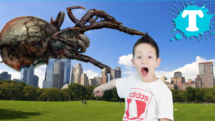Bad Baby  !     ! - Giant Spider attack vs kids (700x393, 140Kb)