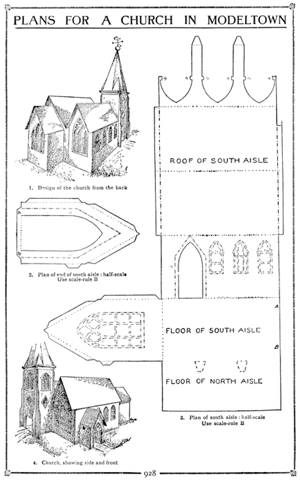 Paper-Model-Church-#1-Black-and-White-96px-Plush-Possum-Studio (437x700, 137Kb)
