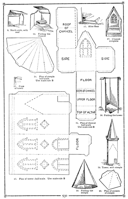 Paper-Model-Church-#3-Black-and-White-96px-Plush-Possum-Studio (449x700, 159Kb)