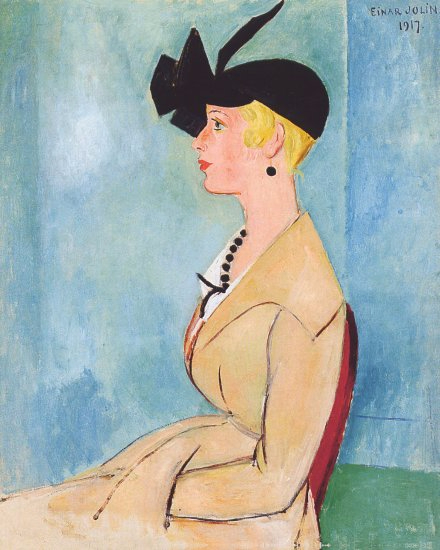 Young Lady in a Black Hat (440x550, 219Kb)