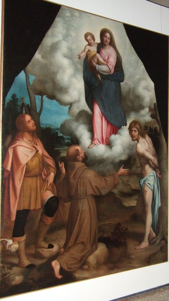 17 Энеа Сальмеджиа Дева Мария со святыми Рохом, Себастьяном и Антонием (336x600, 167Kb)