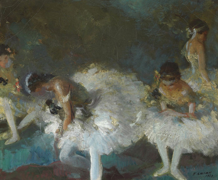 Everett Shinn Dancers Backstage, 1933 (700x577, 464Kb)