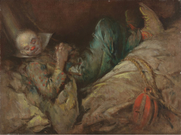 Everett Shinn Sleeping Clown (700x525, 375Kb)