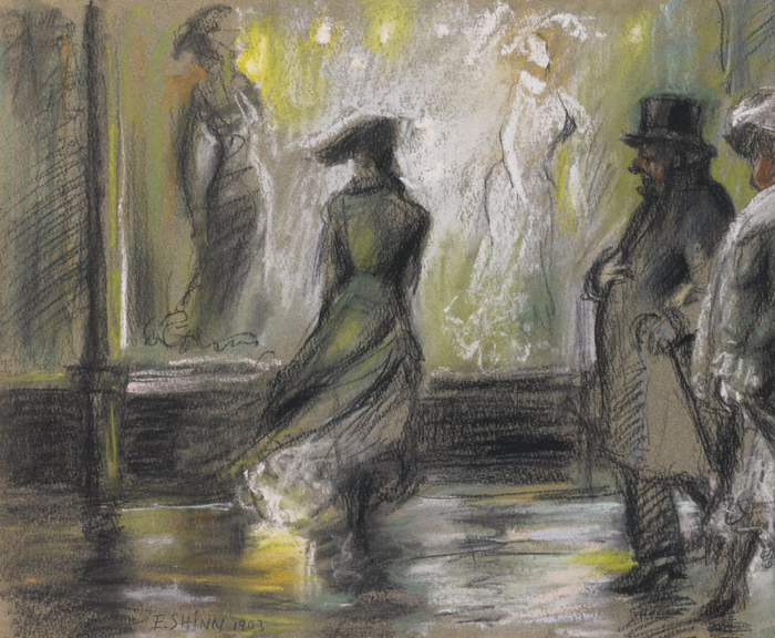 Everett Shinn Window shopping, 1903 (700x576, 469Kb)