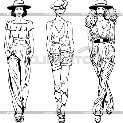 3257235-fashion-top-models-in-trouser-suits-and-hats (400x400, 153Kb)