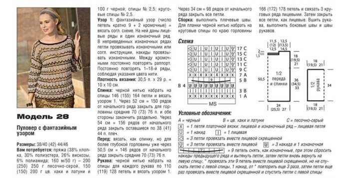 Схемы спицами для ленточной пряжи спицами