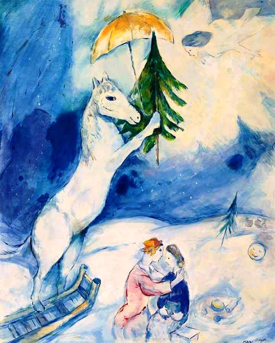 Chagall - Christmas Fantasy (1938) (561x700, 463Kb)
