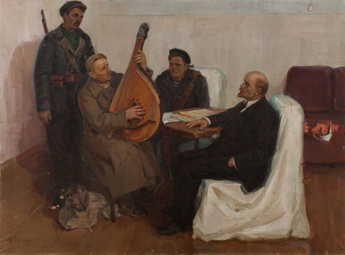 Ленин несет пургу детям картина