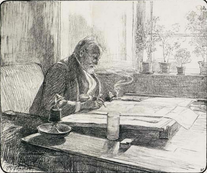 1898 Portrait of Rudolf von Alt, Ver Sacrum 1898, № 1, стр. 14 (700x584, 143Kb)