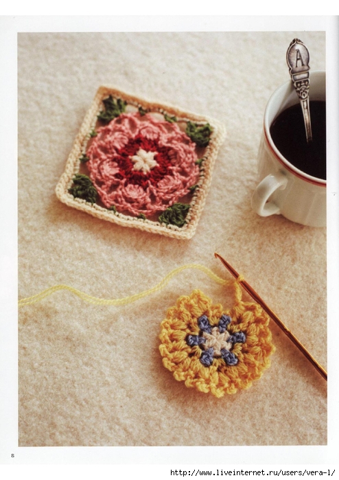 Flower Motif of Crochet 16_8 (494x700, 263Kb)