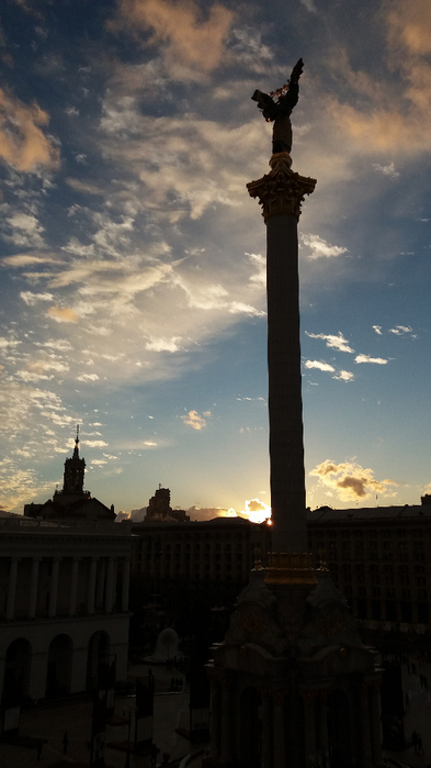 Небо - закат в Киеве от Светланы (393x699, 260Kb)