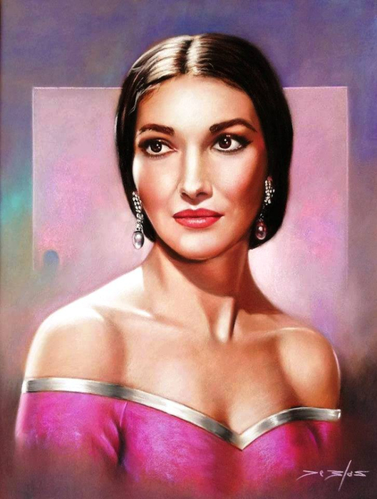 Román de Blas _ Works for the AUDITORIO MÚSIC ART .Os I leave with the unforgettable MARIA CALLAS (Pastel) (529x700, 340Kb)
