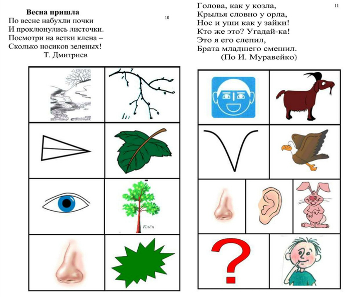 Загадки в мнемотаблицах для дошкольников в картинках