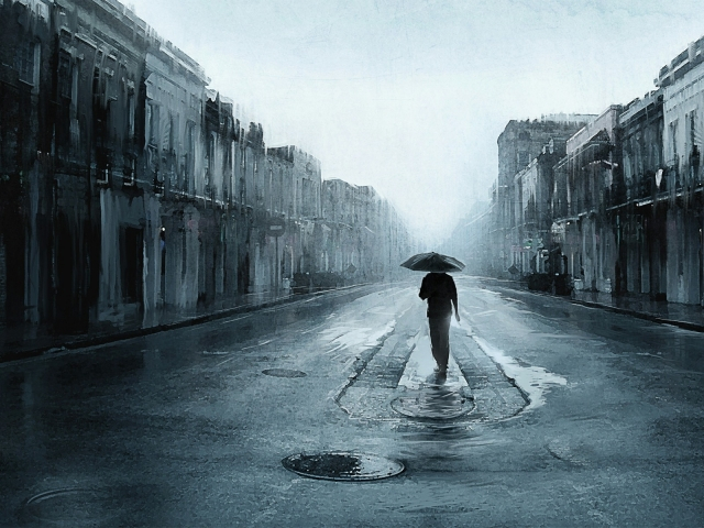 blue_streets_rain_men_sad_digital_art_artwork_umbrellas_alone_man_ (640x480, 294Kb)