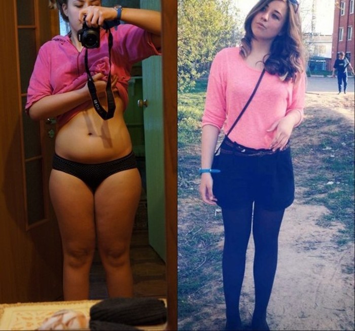 Девушки ДО и ПОСЛЕ похудения: мотивационные фотографии