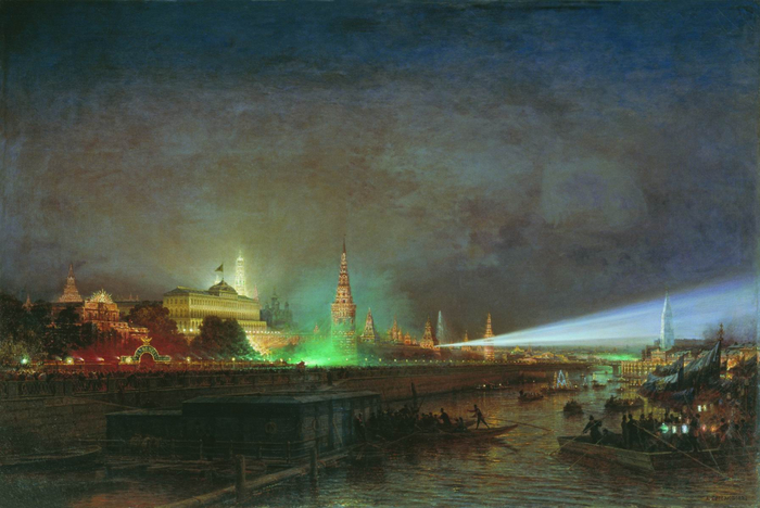Боголюбов -иллюминация московского Кремля (700x468, 338Kb)