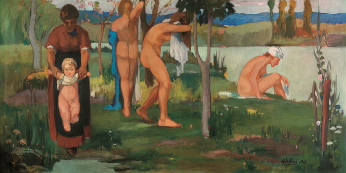 1905 The Bath, oil on canvas,199 x 400 cm; Collezione privata (700x350, 87Kb)