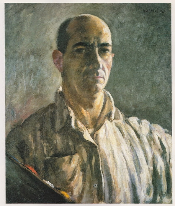 1930 Autoritratto, huile sur toile, 51x63 cm. Galleria civica darte moderna e contemporanea di Torino. (593x700, 164Kb)