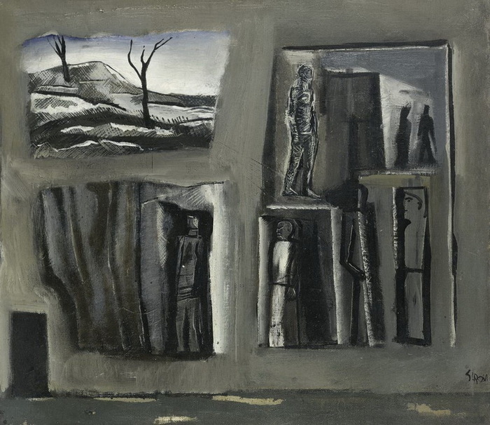 1942 Composition. Oil on canvas. 60 x 68 cm. Sold $79,600 (2008, Christie's). (700x606, 150Kb)