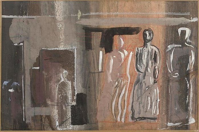 1943  . Oil on paper laid on canvas. 25 x 40 cm.  (700x465, 142Kb)