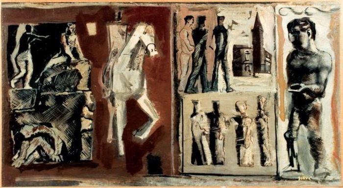 1944 Composizione, olio su tela, 32,5x57 cm,  (700x385, 114Kb)