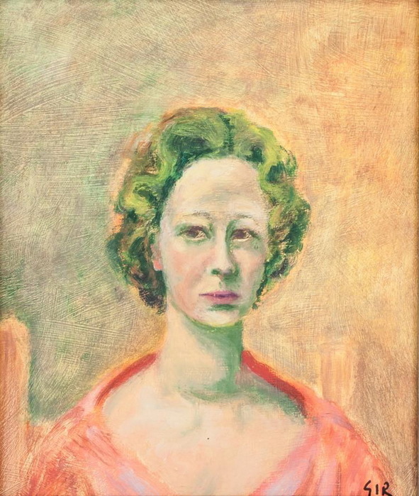 portrait of a woman.  , . 33 x 28 cm. ..  (591x700, 158Kb)